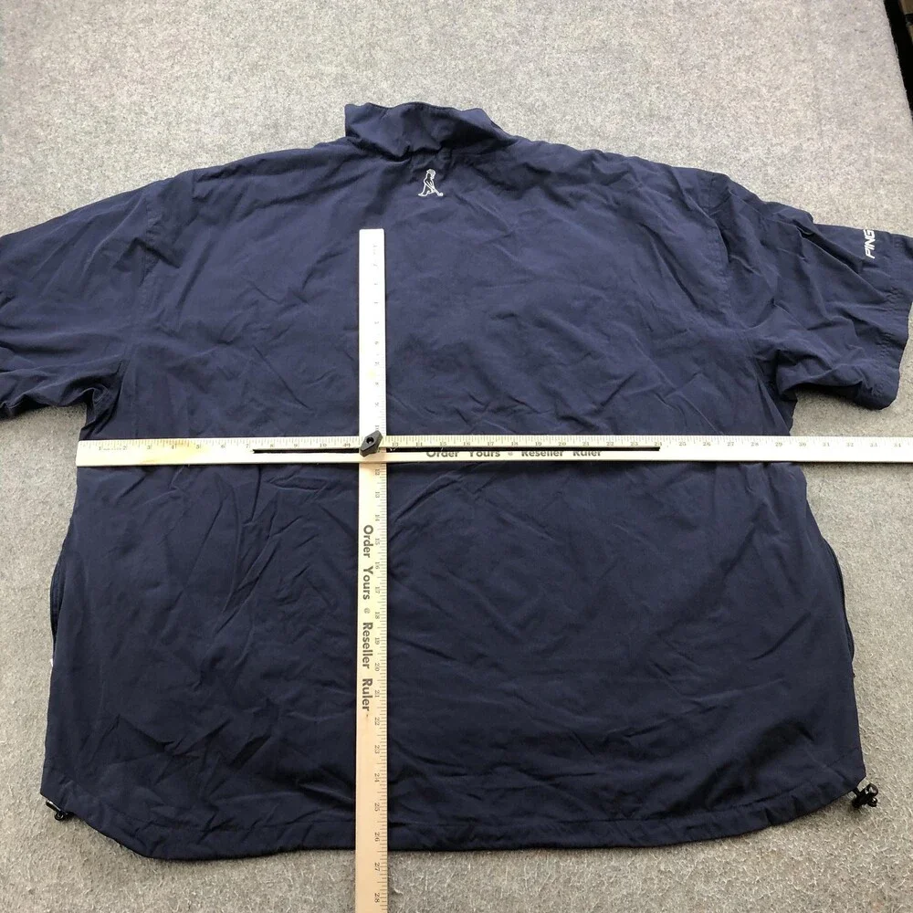 PING Jacket Mens 2XL Blue Short Sleeve Pullover Windbreaker Golf